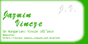 jazmin vincze business card